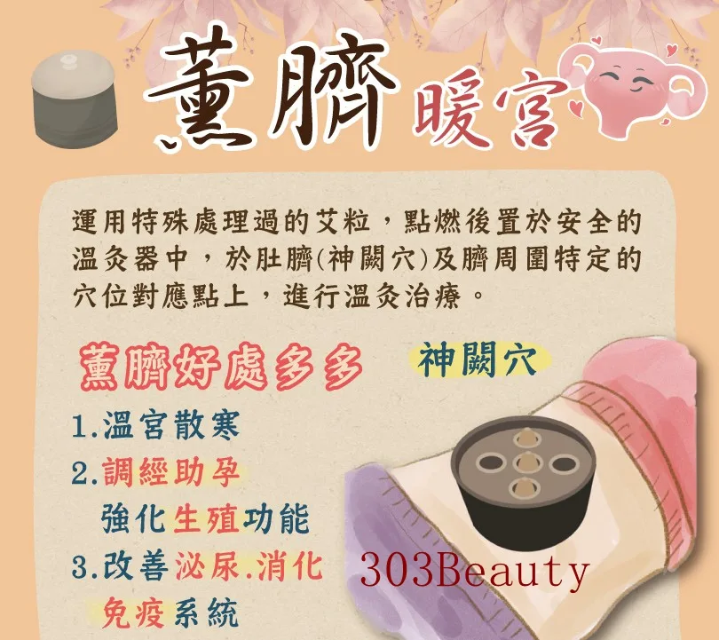 艾絨燻臍暖宮 卵巢保養護理 女士們必做｜303 Beauty 觀塘美容院